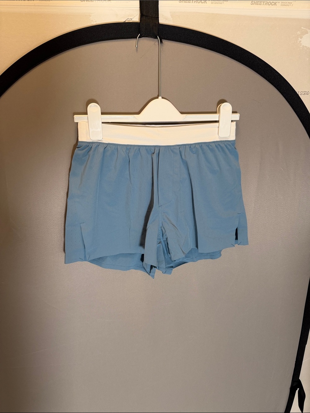 Men’s Ten Thousand Blue Active Shorts with White Waistband